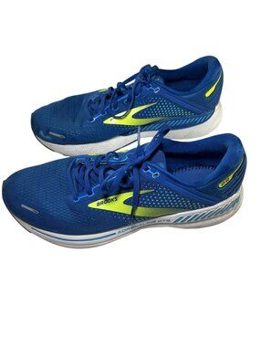 Brooks Adrenaline GTS 22 Mens Size 11.5 D Blue Neon Yellow Athletic Shoes